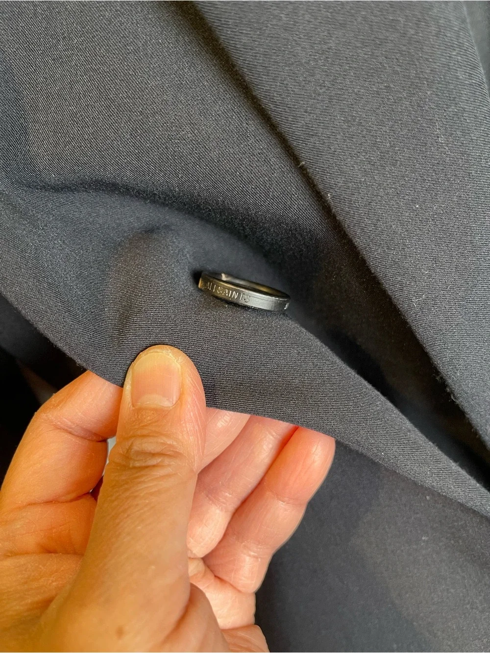 All Saints Ariah Blazer Size 6 Black Double Breasted Minimalist Luxury Career - Picture 9 of 14